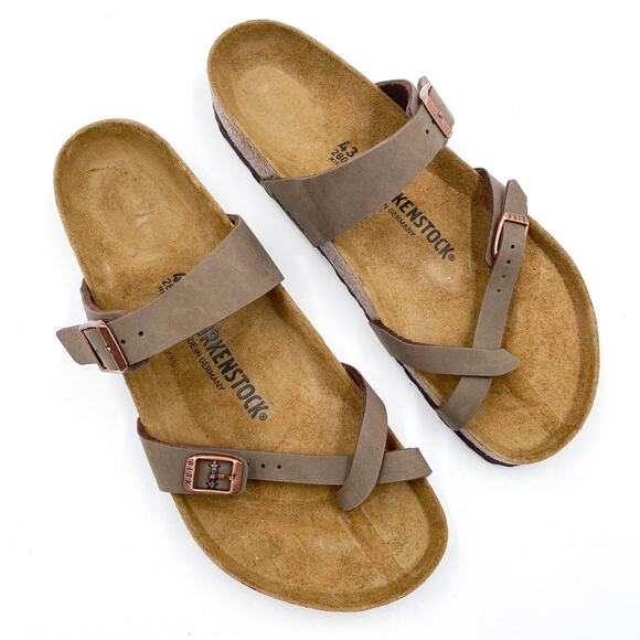 Birkenstock Mayari Sandals Mocca Brown Birko-Flor‎ Strap Sz 43 / 10 US Men's - Picture 1 of 7